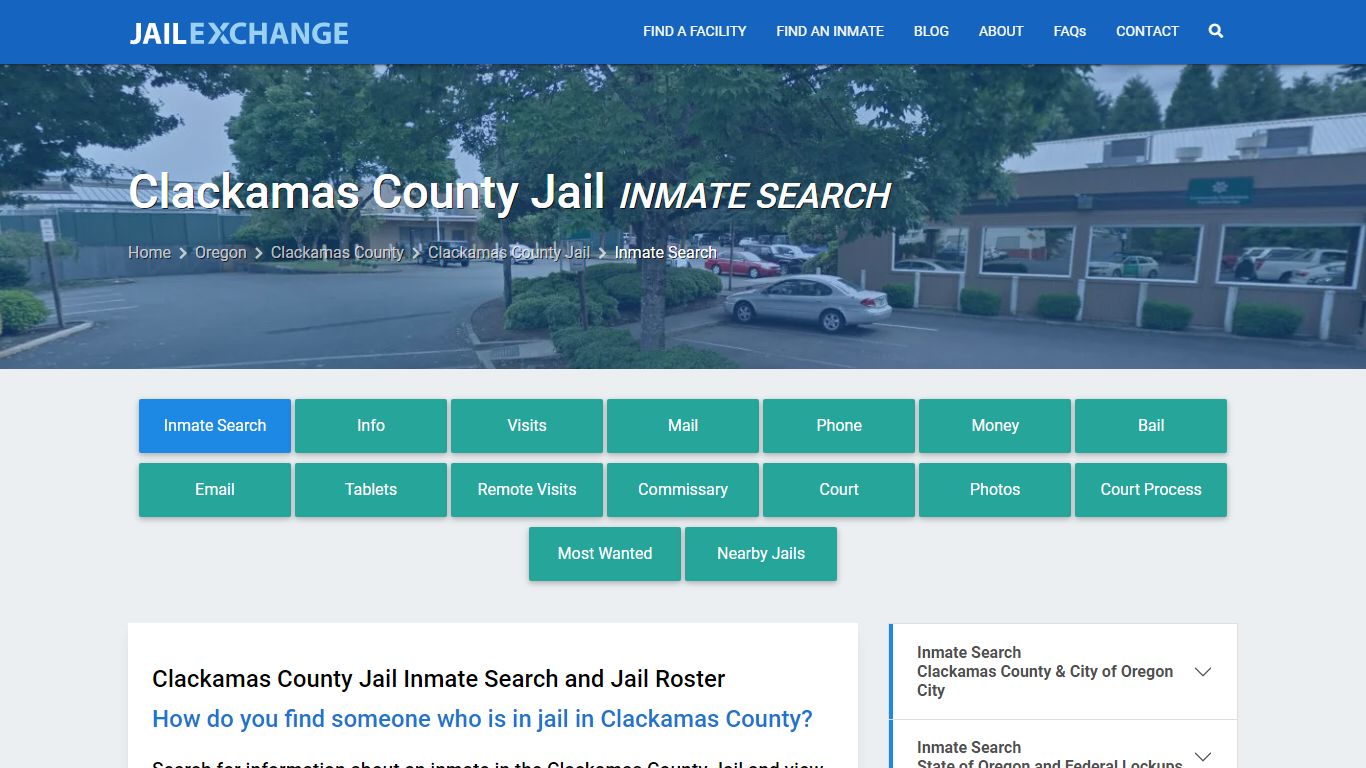 Clackamas County Jail Inmate Search - Jail Exchange